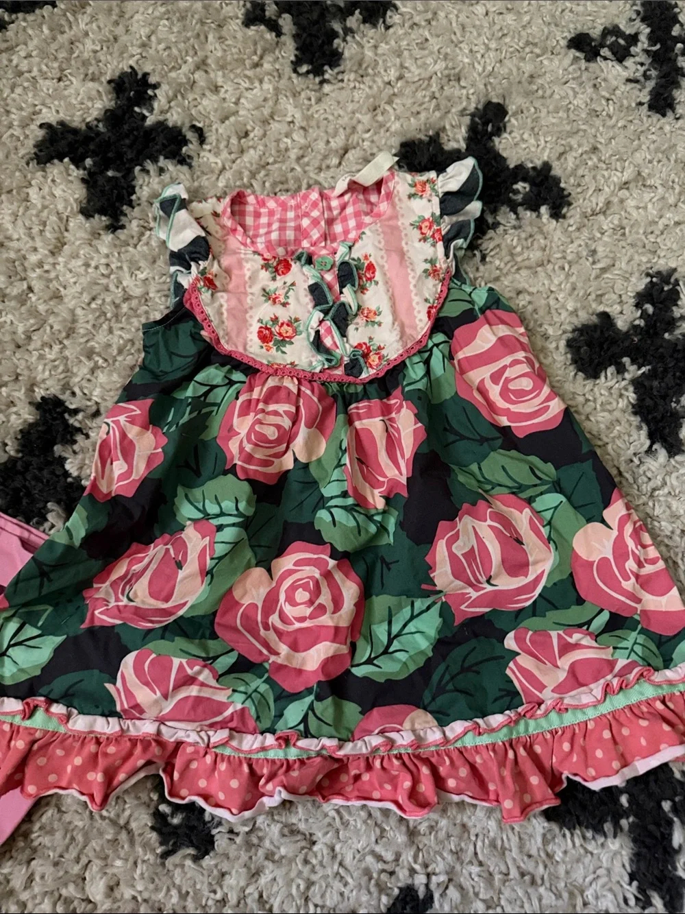 2 Matilda Jane Dresses | Size 4 Girls Pink Floral & Solid Pink Dress Set
